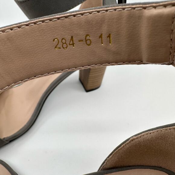 Allegra K Gray Strappy Block Heels WMN 11 Tassel Zip Ankle Strap Open Toe Sandal - Picture 6 of 8